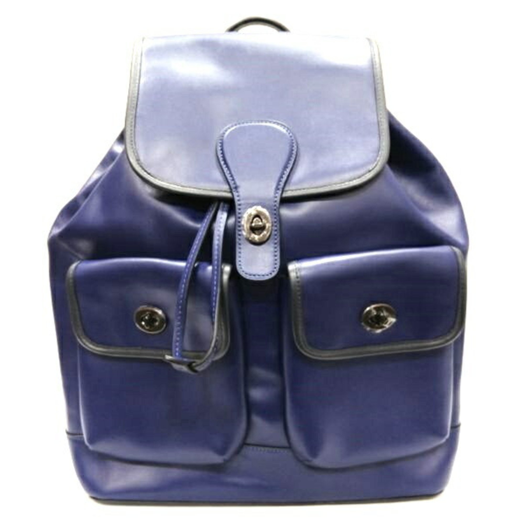 Coach C2902 Leather Blue Bag Rucksack Pack Unisex
